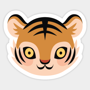 Cute tiger face Sticker